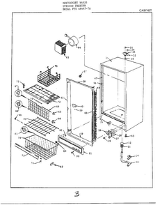 Cabinet Diagram and Parts List for 46467A  Frigidaire Freezer
