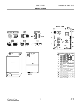 Wiring Diagram Diagram and Parts List for FPBC2278UF1  Frigidaire Refrigerator