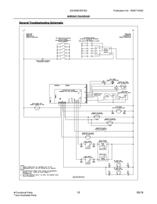 Wiring Diagram Diagram and Parts List for EW30MC65PSD  Frigidaire Wall Oven