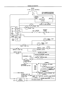 Wiring Schematic Diagram and Parts List for FRS26KR4JW1  Frigidaire Refrigerator
