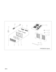 Recommended Spare Parts Diagram and Parts List for FFRE06L3S13  Frigidaire Air Conditioner