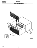 CABINET FRONT AND WRAPPER Diagram and Parts List for WAC052G7A3  Frigidaire Air Conditioner