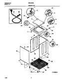CABINET / TOP Diagram and Parts List for MWX433RED2  Frigidaire Washer