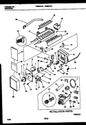 ICE MAKER AND INSTALLATION PARTS Diagram and Parts List for FRS22XHAB0  Frigidaire Refrigerator