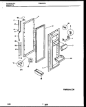 REFRIGERATOR DOOR PARTS Diagram and Parts List for FRS22WRAD2  Frigidaire Refrigerator