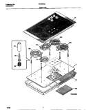 BODY / TOP Diagram and Parts List for FEC6X9XCBD  Frigidaire Cooktop