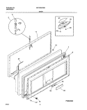 DOOR Diagram and Parts List for FFC18C4CW0  Frigidaire Freezer