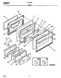 DOOR Diagram and Parts List for TGF362BBBA  Tappan Range