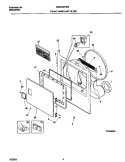 P16D0022 FRNT PNL, DOOR Diagram and Parts List for FSG446RHS0  Frigidaire Dryer