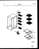 SHELVES AND SUPPORTS Diagram and Parts List for RS192MCW1  Frigidaire Refrigerator