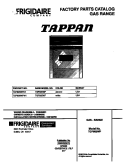 COVER Diagram and Parts List for TGF605WFD1  Tappan Range