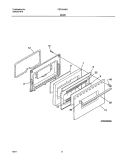 DOOR Diagram and Parts List for FEF316WGTE  Frigidaire Range