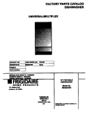 COVER Diagram and Parts List for MDS251RHR0  Frigidaire Dishwasher