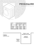 COVER Diagram and Parts List for FAFW3801LW3  Frigidaire Washer