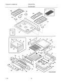 TOP/DRAWER Diagram and Parts List for CEW30GF6GSJ  Electrolux Range