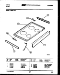 COOKTOP PARTS Diagram and Parts List for 31-6969-00-01  Tappan Range