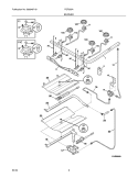 BURNER Diagram and Parts List for FGF355ASG  Frigidaire Range