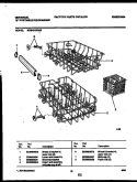 RACKS AND TRAYS Diagram and Parts List for MDS231RBR0  Frigidaire Dishwasher