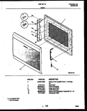 DOOR PARTS Diagram and Parts List for FMS135T1B1  Frigidaire Microwave
