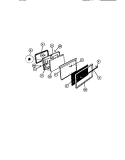 OVEN DOOR Diagram and Parts List for 31-2758-00-02  Tappan Range