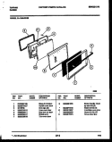 DOOR PARTS Diagram and Parts List for 31-1049-23-05  Tappan Range