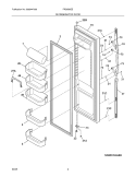 REFRIGERATOR DOOR Diagram and Parts List for FRS6B6EEW7  Frigidaire Refrigerator