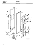 FREEZER DOOR Diagram and Parts List for FRS22WNCW0  Frigidaire Refrigerator