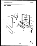 DOOR PARTS Diagram and Parts List for MDB202RBW0  Frigidaire Dishwasher