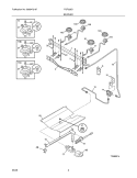 BURNER Diagram and Parts List for FGF328GBB  Frigidaire Range