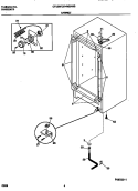 CABINET Diagram and Parts List for CFU09M2HW0  Frigidaire Freezer