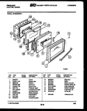 DOOR PARTS Diagram and Parts List for REGS38BNL1  Frigidaire Range