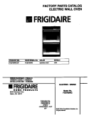 COVER Diagram and Parts List for FEB798WCCF  Frigidaire Wall Oven