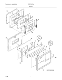 DOOR Diagram and Parts List for CFEF257CS6  Frigidaire Range