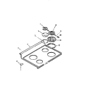 COOKTOP Diagram and Parts List for REG36CAL2  Frigidaire Range