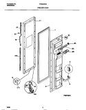 FREEZER DOOR Diagram and Parts List for FRS24WRCD4  Frigidaire Refrigerator