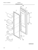 REFRIGERATOR DOOR Diagram and Parts List for FRS266ZDSB0  Frigidaire Refrigerator