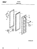 FREEZER DOOR Diagram and Parts List for FRS19BRBW1  Frigidaire Refrigerator
