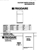 COVER Diagram and Parts List for FRT21IPRHW1  Frigidaire Refrigerator