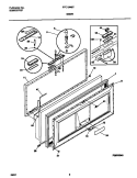 DOOR Diagram and Parts List for FFC15M6CW2  Frigidaire Freezer