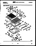 SHELVES AND SUPPORTS Diagram and Parts List for FPES18TCA1  Frigidaire Refrigerator