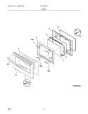DOOR Diagram and Parts List for FEF336ECX  Frigidaire Range