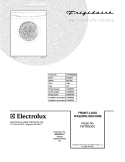 COVER Diagram and Parts List for FWTBB30DS0  Frigidaire Washer