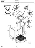 CABINET / TOP Diagram and Parts List for MWX223RED2  Frigidaire Washer