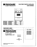 COVER Diagram and Parts List for MGF324WGSA  Frigidaire Range