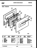DOOR PARTS Diagram and Parts List for 36-3281-00-01  Tappan Range