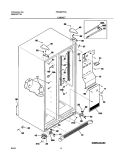 CABINET Diagram and Parts List for FRS26HF5AQ3  Frigidaire Refrigerator
