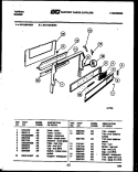 BACKGUARD Diagram and Parts List for 30-2139-23-01  Tappan Range