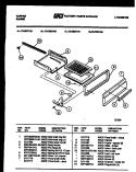 BROILER DRAWER PARTS Diagram and Parts List for 72-3657-00-04  Tappan Range