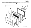 DOOR Diagram and Parts List for TMT128E1B0  Tappan Microwave
