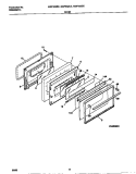 DOOR Diagram and Parts List for MGF352BEDA  Frigidaire Range